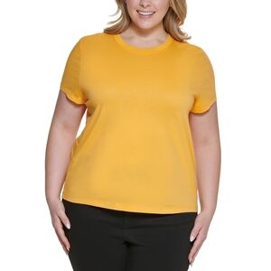 Calvin Klein Jeans Trendy Plus Size Boxy Fit T-Shirt Cabana 1X